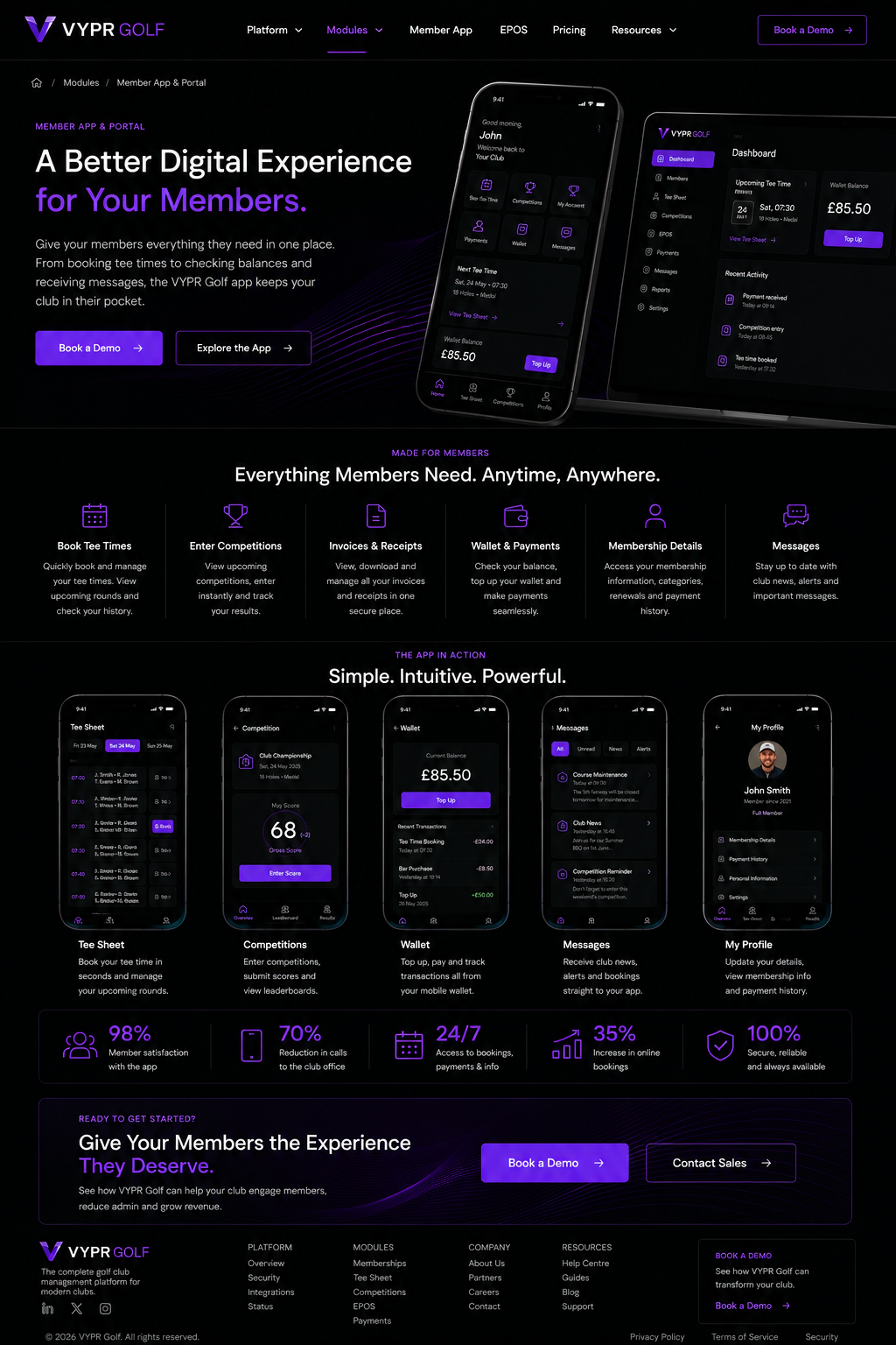 Member App & Portal mockup